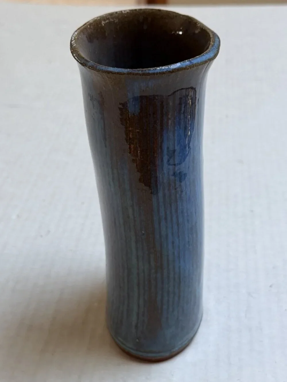 Handmade signed blue
